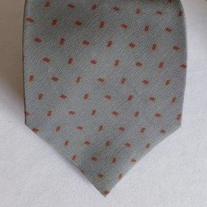 PAGLIANO MILAN NEW YORK BRAND MENS 100% SILK GRAY RED PATTERN TIE (NEW TAGS)